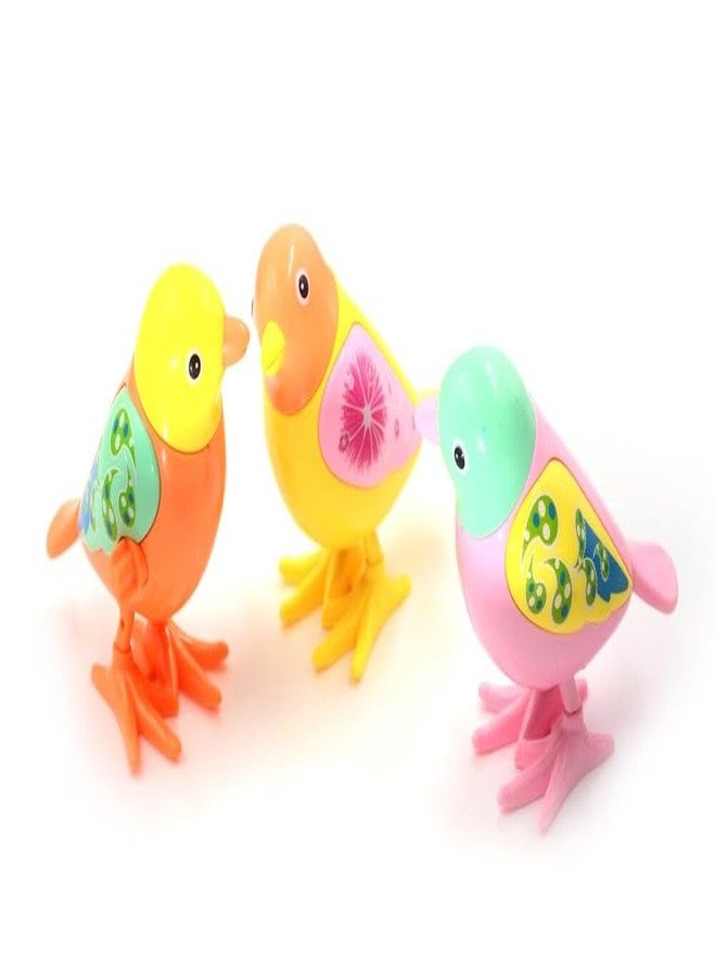 Globular Bird Key Operator Wind Up Toy Animal Toy Cute Clockwork Toy for Girls Boys Return Birthday Gift Toys Pack of 3 - Multicolor - Image 1